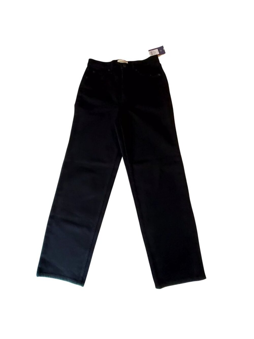 Universal Thread Vintage Black Button Fly High Rise Straight Leg Denim Jeans 6